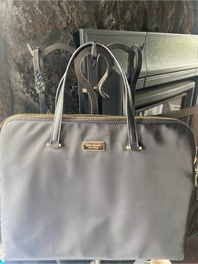 Kate Spade Dawn Black Nylon Laptop Bag Briefcase with Shoulder Strap